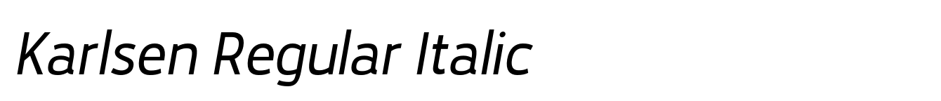 Karlsen Regular Italic